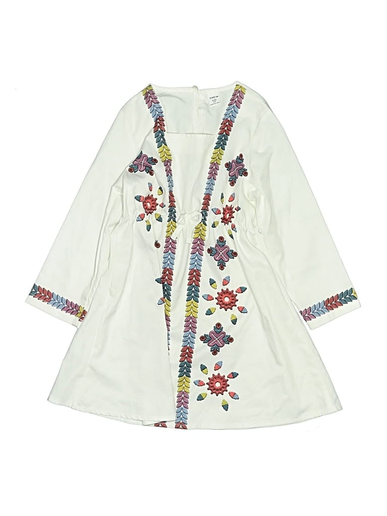 Pre-owned Shein Kids' Dress In White