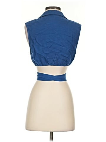 Blush Sleeveless Button-Down Shirt (view 2)