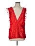 Assorted Brands 100% Polyester Red Sleeveless Blouse Size L - photo 1