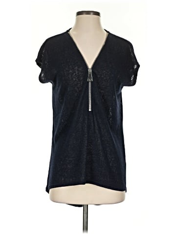 Joan Vass Short Sleeve Henley (view 1)