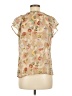 Route 66 100% Polyester Tan Short Sleeve Blouse Size M - photo 2