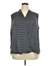 Como Black 100% Polyester Gray Sleeveless Blouse Size 3X - photo 1