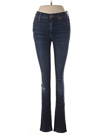 Madewell Tall 9" Mid-Rise Skinny Jeans in Larkspur Wash: TENCEL&trade; Denim Edition (view 1)