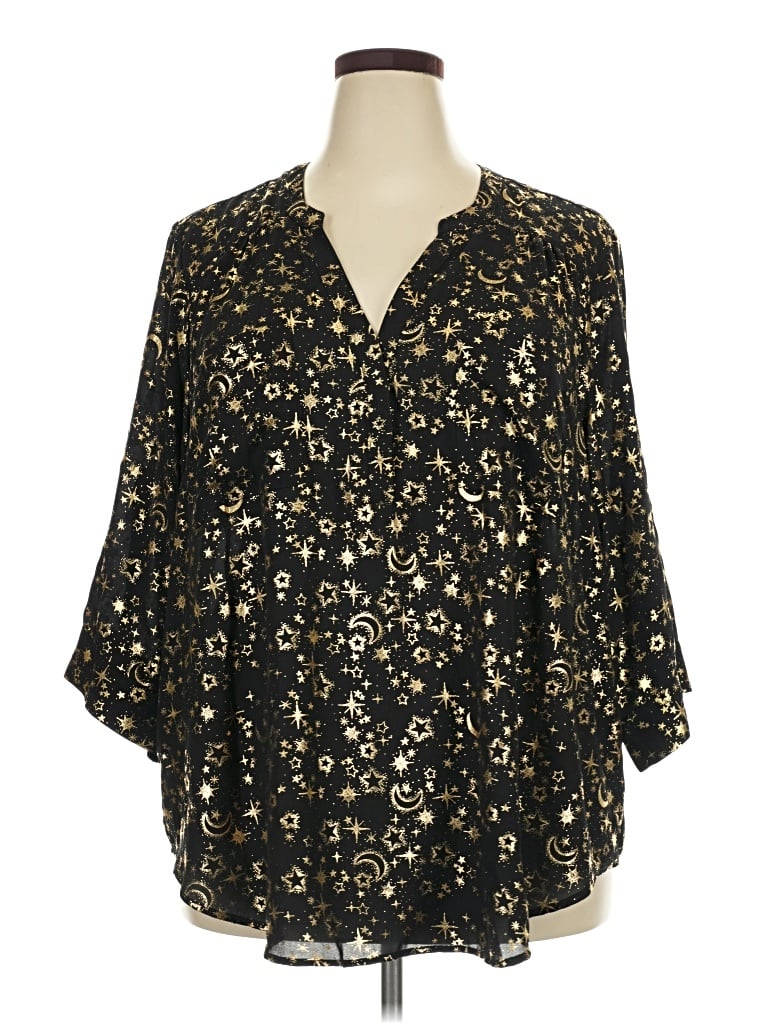 Pre-owned Torrid 3/4 Sleeve T-shirt In Gold