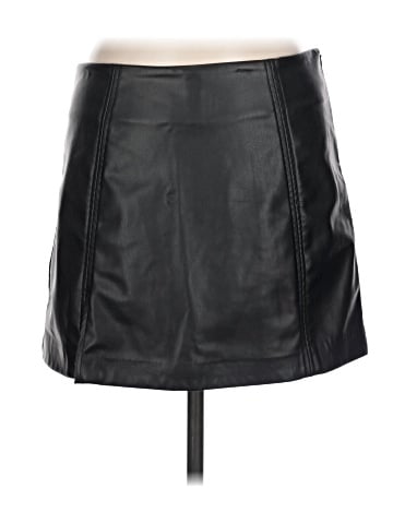 Monki Faux Leather Skirt (view 2)