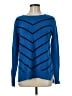 Liz Claiborne 100% Cotton Chevron-herringbone Blue Pullover Sweater Size M - photo 1