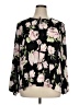 Kasper Floral Black Long Sleeve Blouse Size XL - photo 1