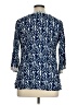 Escapada 100% Rayon Blue 3/4 Sleeve Blouse Size XL - photo 2