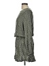 Mud Pie 100% Rayon Houndstooth Gray Casual Dress Size L - photo 5