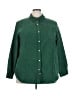 Woman Within 100% Polyester Solid Green 3/4 Sleeve Blouse Size 26 (2X) - photo 1