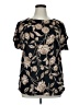 Cure Black Short Sleeve Blouse Size 1X - photo 1
