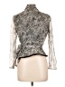 ICE 100% Silk Silver Long Sleeve Silk Top Size 10 - photo 2