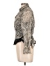 ICE 100% Silk Silver Long Sleeve Silk Top Size 10 - photo 5