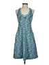 MPG Chevron-herringbone Teal Casual Dress Size S - photo 1