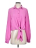 Timing 100% Polyester Pink Long Sleeve Blouse Size S - photo 1