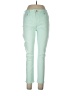 Seven7 Color Block Green Jeans Size 10 - photo 1