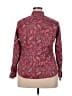 Lands' End 100% Supima Cotton Paisley Red Long Sleeve Button-Down Shirt Size 18 (petite) - photo 2