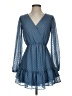 B. Smart 100% Polyester Polka Dots Blue Casual Dress Size 0 - photo 1