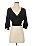 Shein 100% Polyester Black 3/4 Sleeve Top Size XS (tall) - photo 1