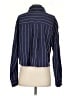 Maeve Stripes Blue Long Sleeve Button-Down Shirt Size S - photo 2