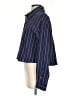 Maeve Stripes Blue Long Sleeve Button-Down Shirt Size S - photo 5