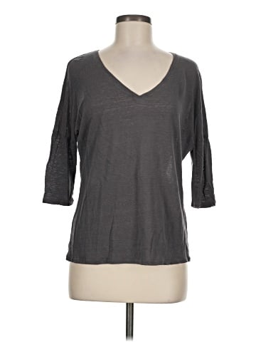 Blue Saks Fifth Avenue 3/4 Sleeve T-Shirt (view 1)