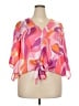 Adrienne Pink 3/4 Sleeve Blouse Size 3X - photo 1