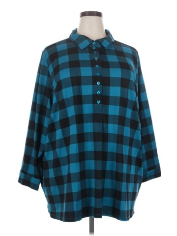 Woman Within Long Sleeve Polo (view 1)