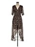 Express 100% Polyester Animal Print Brown Cocktail Dress Size M - photo 1