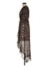 Express 100% Polyester Animal Print Brown Cocktail Dress Size M - photo 5
