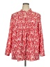 Travelsmith Paisley Red Long Sleeve Blouse Size 2X - photo 1