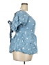 Just Found Stars Blue Short Sleeve Top Size 3X - photo 4