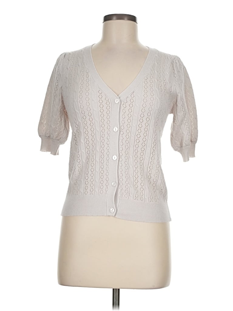 Pre-owned T Tahari Cardigan Sweater In Ivory