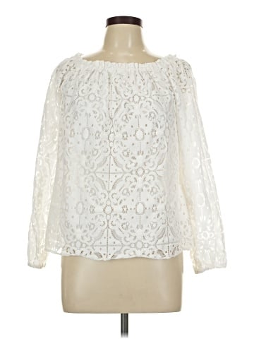 White House Black Market Long Sleeve Blouse (view 1)