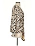 ASOS 100% Polyester Animal Print Tan Long Sleeve Blouse Size 4 - photo 4