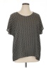 Everleigh 100% Polyester Black Short Sleeve Blouse Size XL - photo 1
