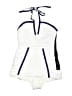 Abaete Color Block White One Piece Swimsuit Size M - photo 1