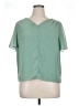 Evri 100% Polyester Green Short Sleeve Blouse Size 0X - photo 1