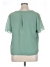 Evri 100% Polyester Green Short Sleeve Blouse Size 0X - photo 2