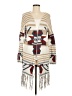Full Tilt 100% Acrylic Ivory Poncho Size M - photo 1