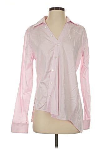 Pink Tartan Long Sleeve Blouse (view 1)