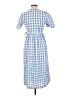 Monki 100% Cotton Checkered-gingham Blue Casual Dress Size 32 - photo 2