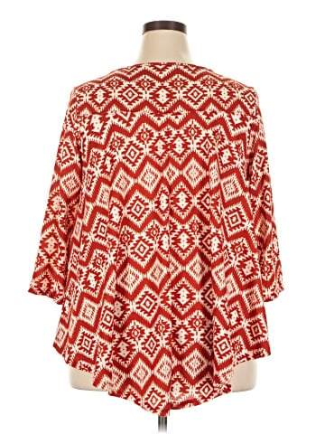 Green Envelope 3/4 Sleeve Blouse (view 2)