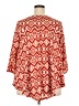 Green Envelope Red 3/4 Sleeve Blouse Size 2X - photo 2