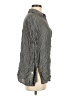 Max Studio Houndstooth Gray Long Sleeve Button-Down Shirt Size M - photo 4