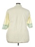Highness Color Block Yellow 3/4 Sleeve Button-Down Shirt Size 3X - photo 1