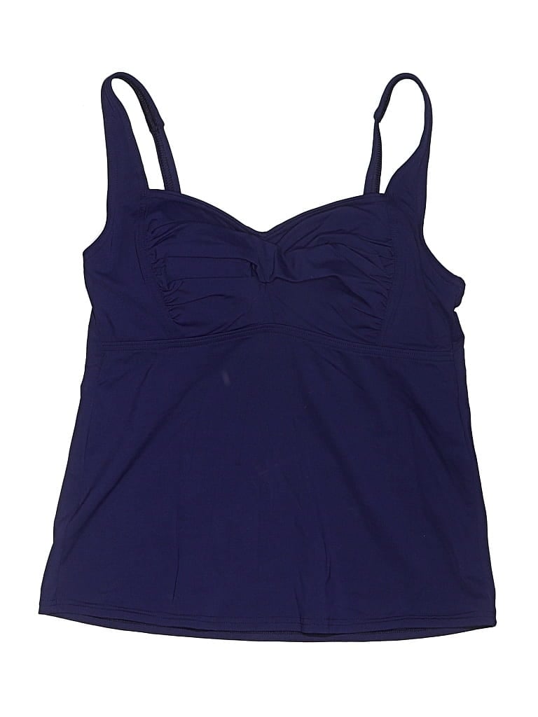 Pre-owned Lands' End Swimsuit Top Blue Swimwear