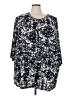 Logo Layers Black 3/4 Sleeve Blouse Size 4X - photo 1