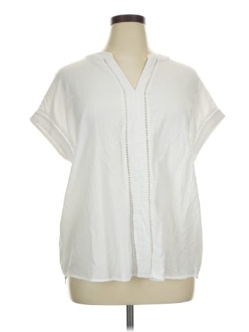 Peach Short Sleeve Blouse (view 1)