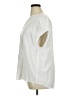 Peach 100% Polyester White Short Sleeve Blouse Size 1X - photo 5